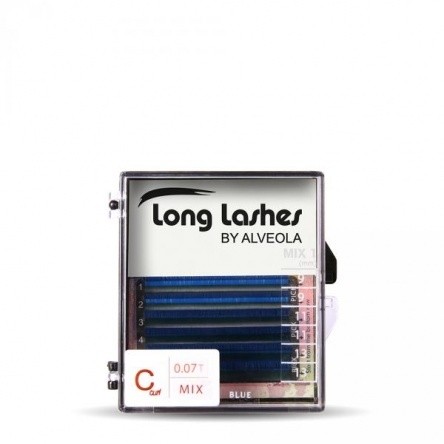 Long Lashes szempilla színes MIX pilla - KÉK C 0,07-9-9-11-11-13-13mm