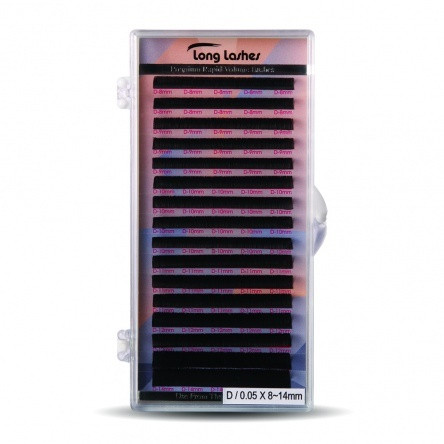 Long Lashes Premium Rapid Volume pilla D/0,05-8-9-10-11-12-13-14mm