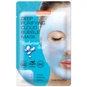 PureDerm Hyaluron mélytisztító bubble maszk