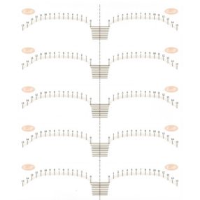 3D Szemöldök mérő matrica 10db