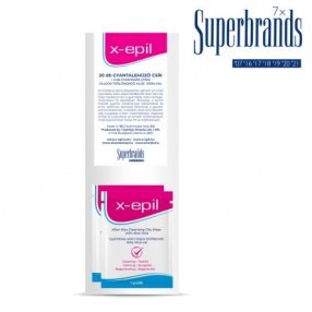   X-Epil Lehúzó textilcsíkok 20 db+2 db olajos törlőkendő