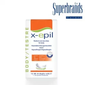   X-Epil Használatrakész gyantacsík testre - Hypoallergén 6x2db
