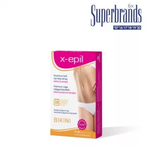   X-Epil Használatra kész prémium gélgyantacsíkok bikini-hónalj - 12db