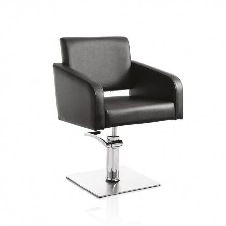Hair Confort fekete fodrász szék - négyzet talppal