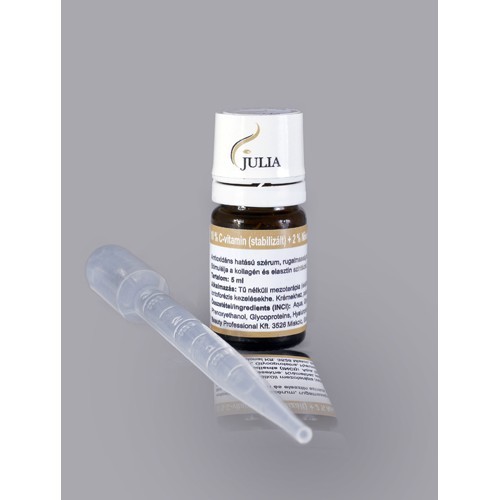 Julia 10 C-vitamin(stabilizált)+2% Növényi Kollagén+0.5% Hyaluronic Acid Szérum 5ml